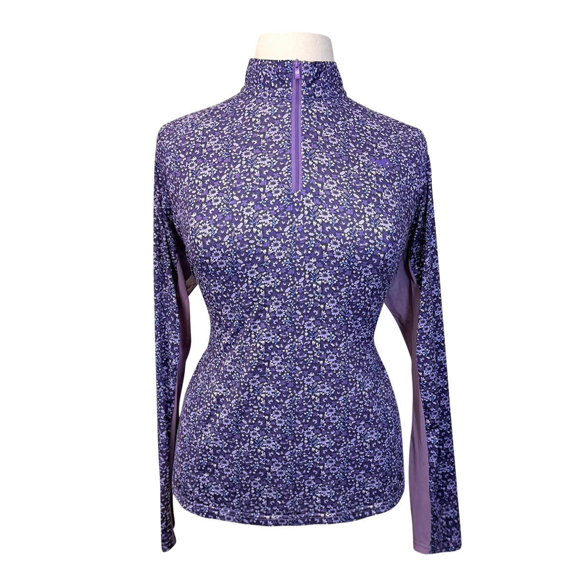 Smartpak Piper 'SmartCore' 1/4 Zip Top in Purple Garden