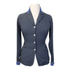 Grand Prix Show Coat in Grey/Royal Blue