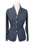 Grand Prix Show Coat in Grey/Royal Blue