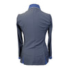 Grand Prix Show Coat in Grey/Royal Blue