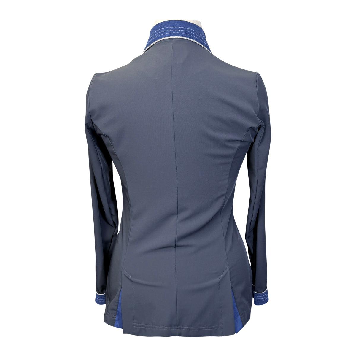 Grand Prix Show Coat in Grey/Royal Blue