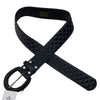 Noble Outfitters Classic Quilted Belt in Black/Turquoise