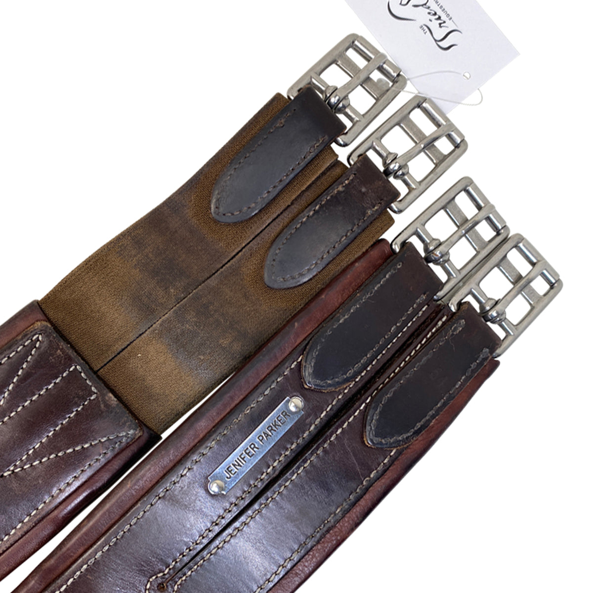 Aramas Fancy Stitched Overlay Girth in Brown