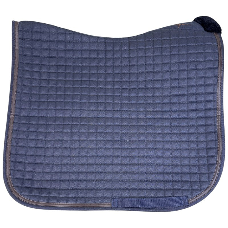 Dy'on Quilted Dressage Saddle Pad in Navy - Full