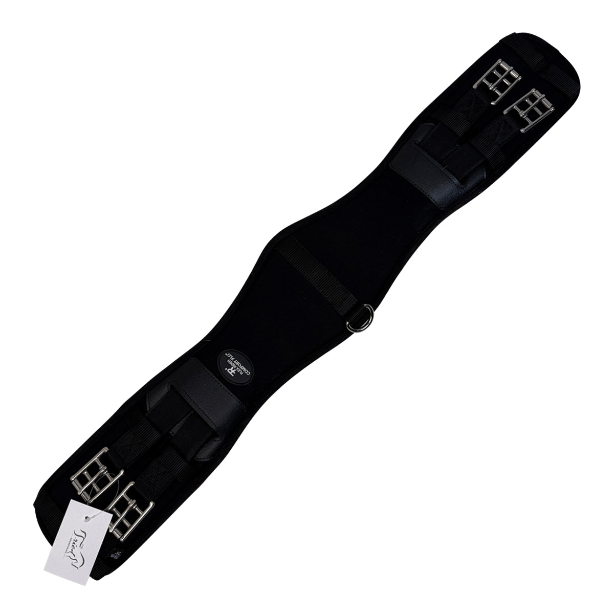Flex Rider Comfort Flow Shaped Neoprene Dressage Girth in Black - 28&quot;