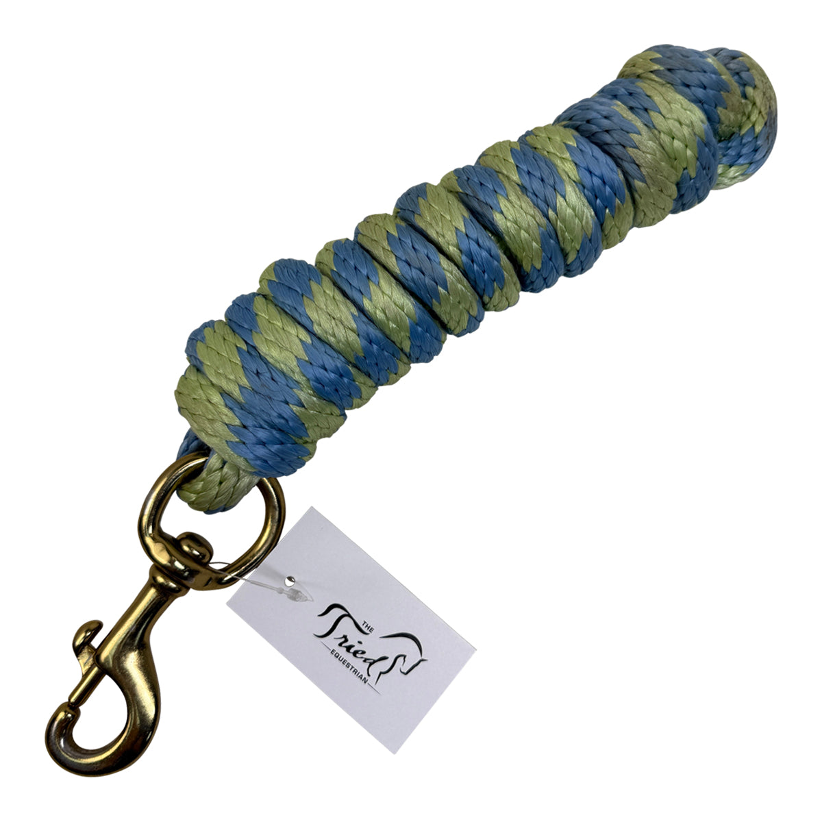 Nylon Lead Rope in Green/Blue - Horse