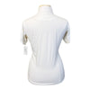 SmartPak Piper Short Sleeve Show Shirt in White/Chilly Peppers - Women's XL