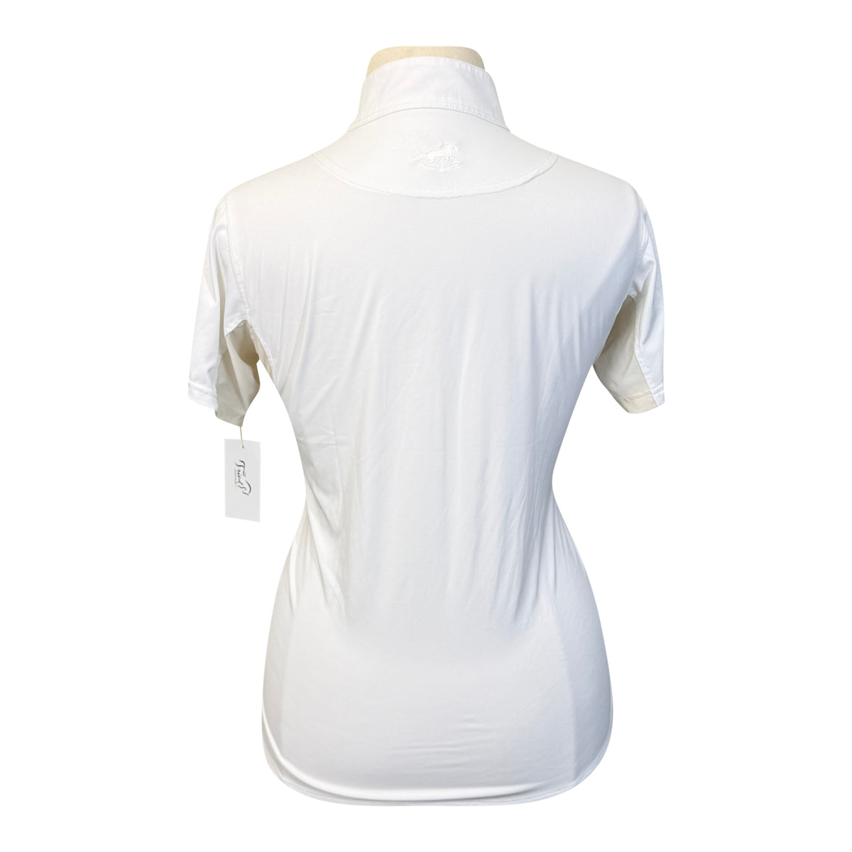SmartPak Piper Short Sleeve Show Shirt in White/Chilly Peppers - Women's XL