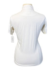 SmartPak Piper Short Sleeve Show Shirt in White/Chilly Peppers - Women's XL