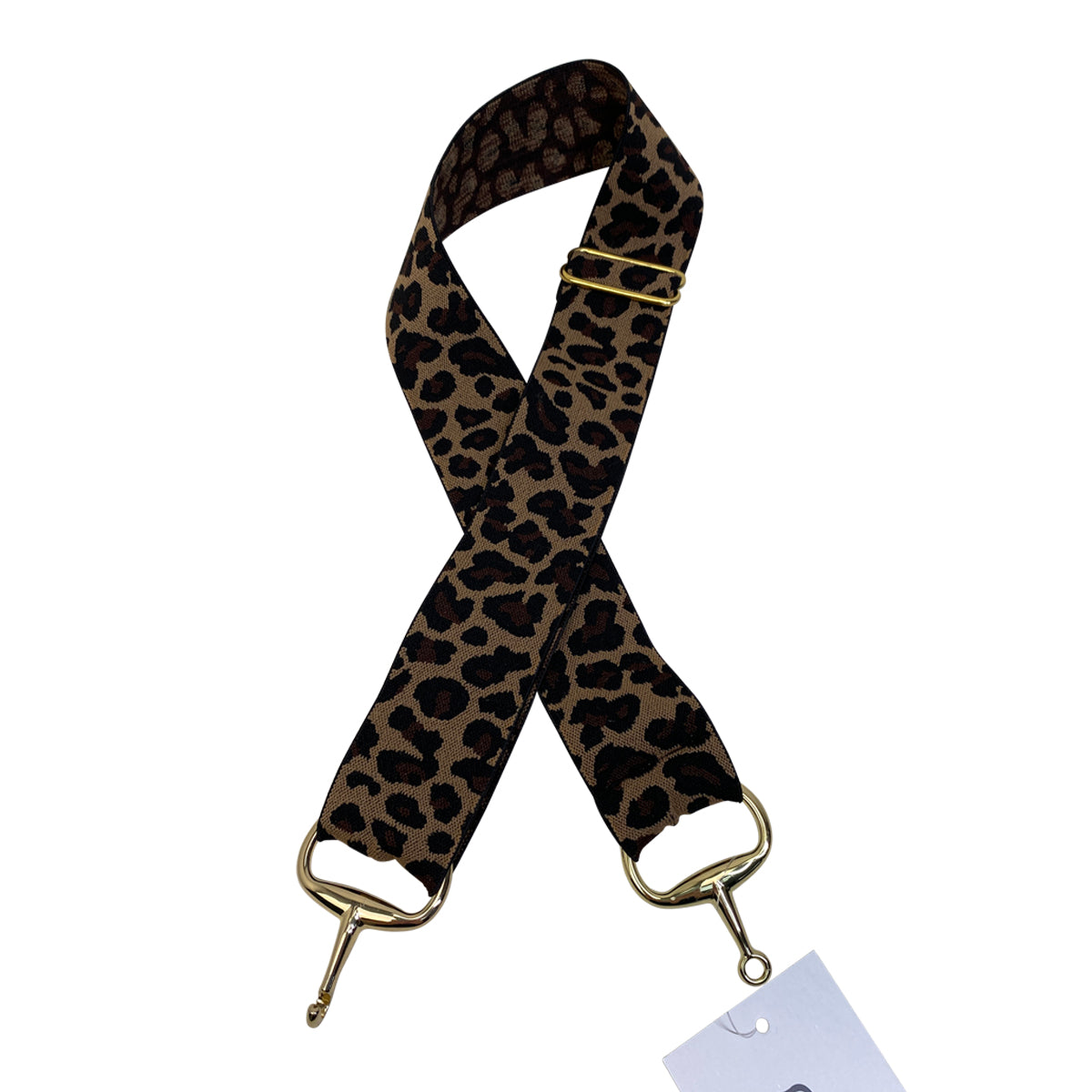 Ellany Equestrian Bit Stretch Belt in Cheetah/Gold