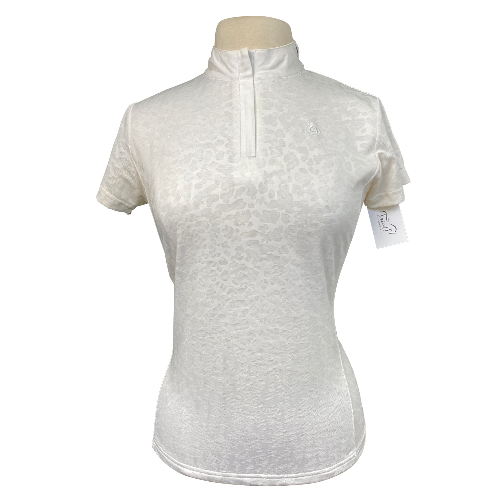 Dublin Lace Vented Short Sleeve Show Shirt in White