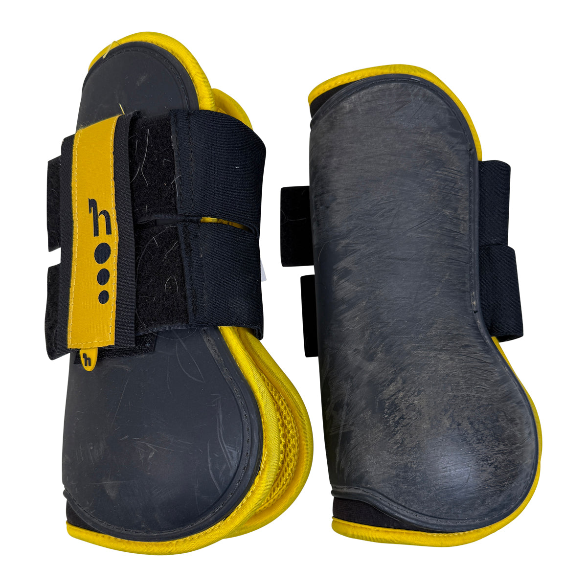 Horze Tendon Boots in Navy/Yellow