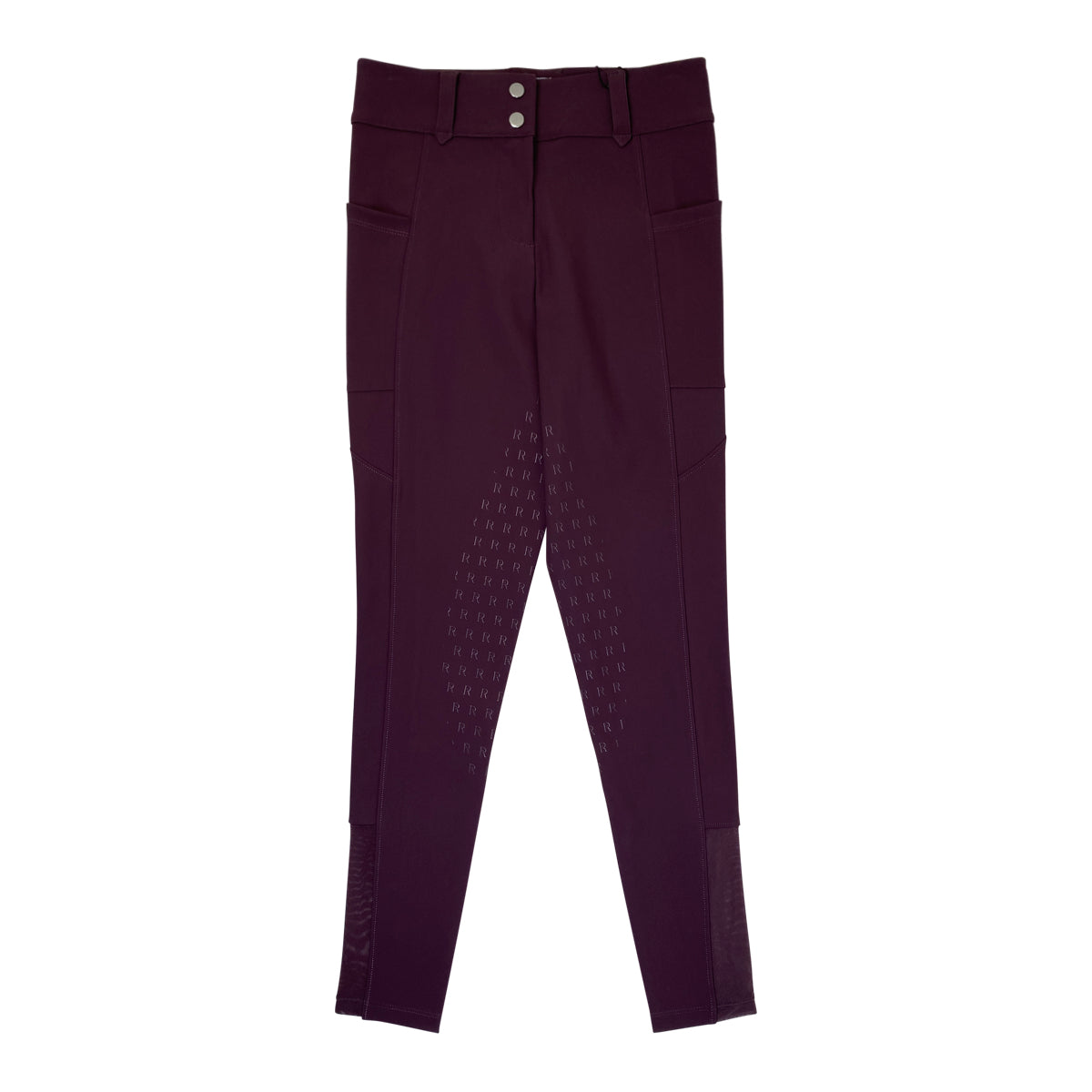 Free Ride Equestrian 'Pro' Knee Patch Breech in Plum Sparkle