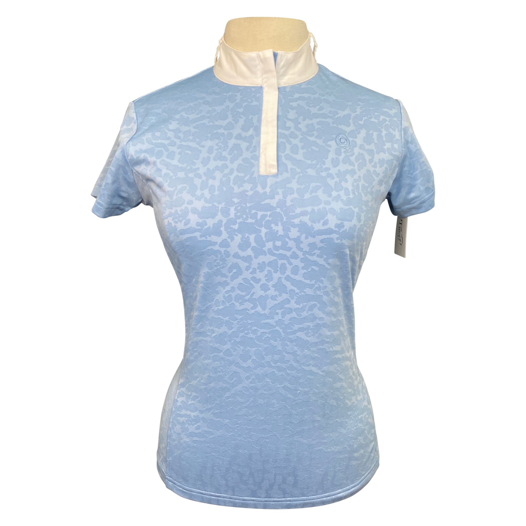 Dublin Lace Vented Short Sleeve Show Shirt in Powder Blue