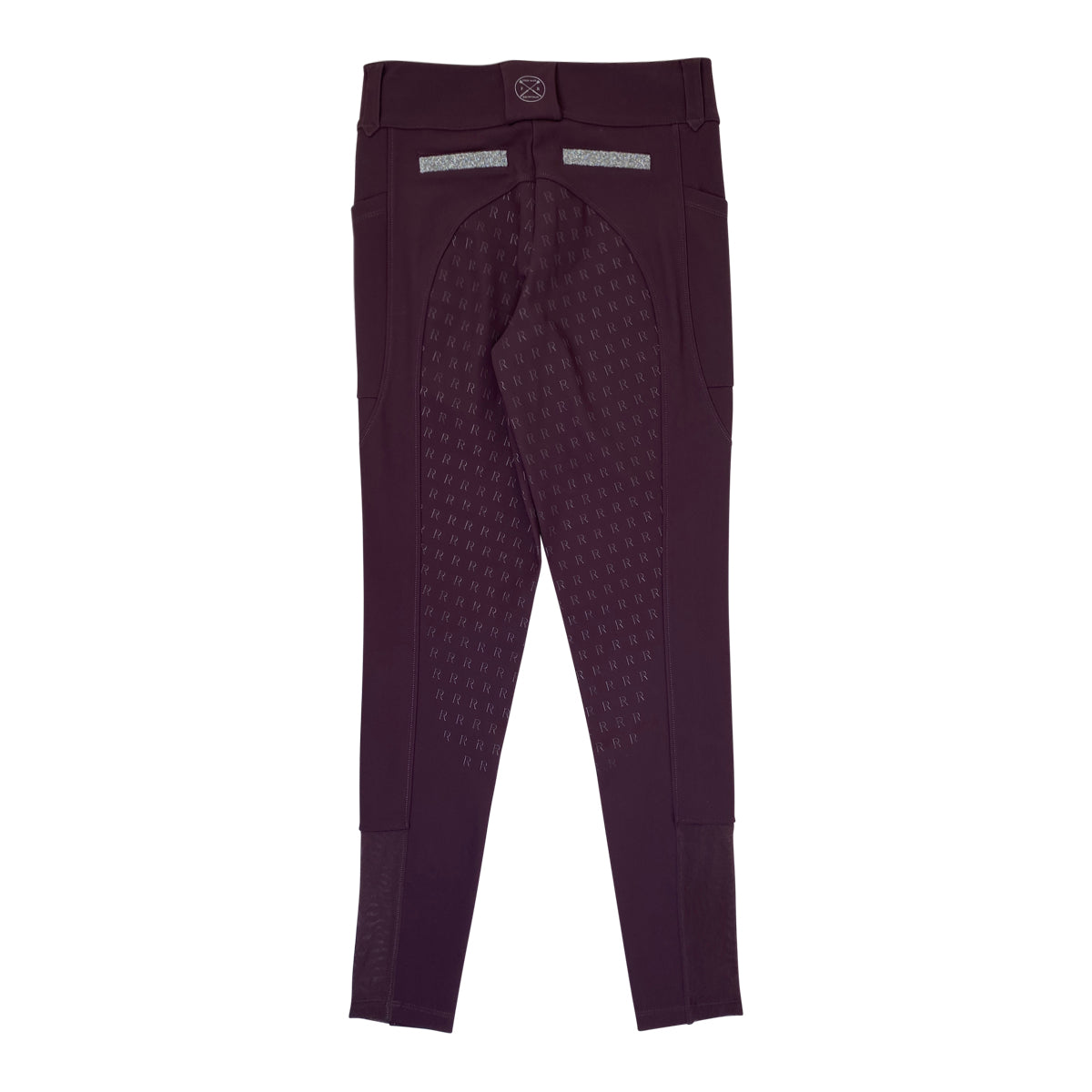 Free Ride Equestrian 'Pro' Knee Patch Breech in Plum Sparkle