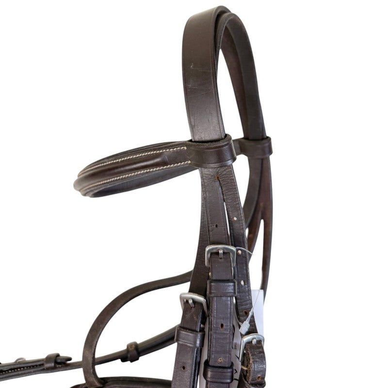 Plymouth Basic Hunter Bridle w/Laced Reins in Brown