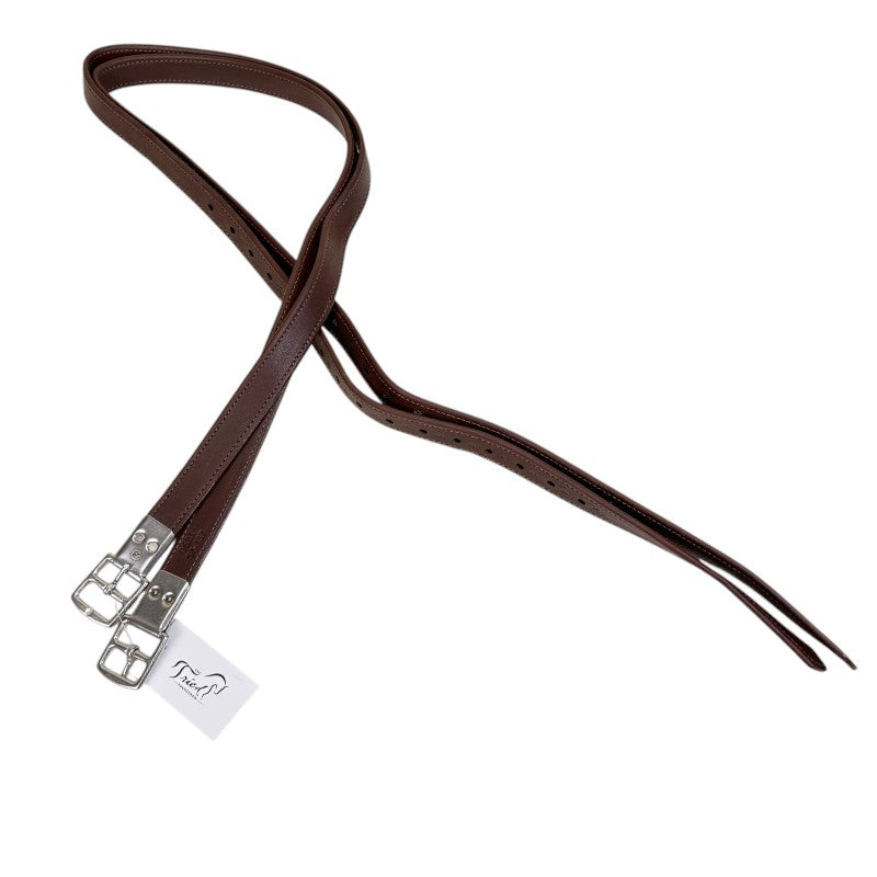 Bates Stirrup Leathers in Brown