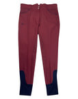 Halter Ego 'Perfection' Full Seat High Rise Breeches in Burgundy/Navy