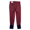 Back of Halter Ego 'Perfection' Full Seat High Rise Breeches in Burgundy/Navy