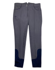 Halter Ego 'Perfection' Full Seat High Rise Breeches in Charcoal/Navy Piping