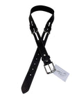 Dover Saddlery Fancy Stitched Double Buckle Belt in Black - Women's Medium/Large