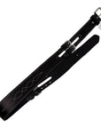 Dover Saddlery Fancy Stitched Double Buckle Belt in Black - Women's Medium/Large