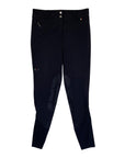 For Horses Knee Patch Breech in Black