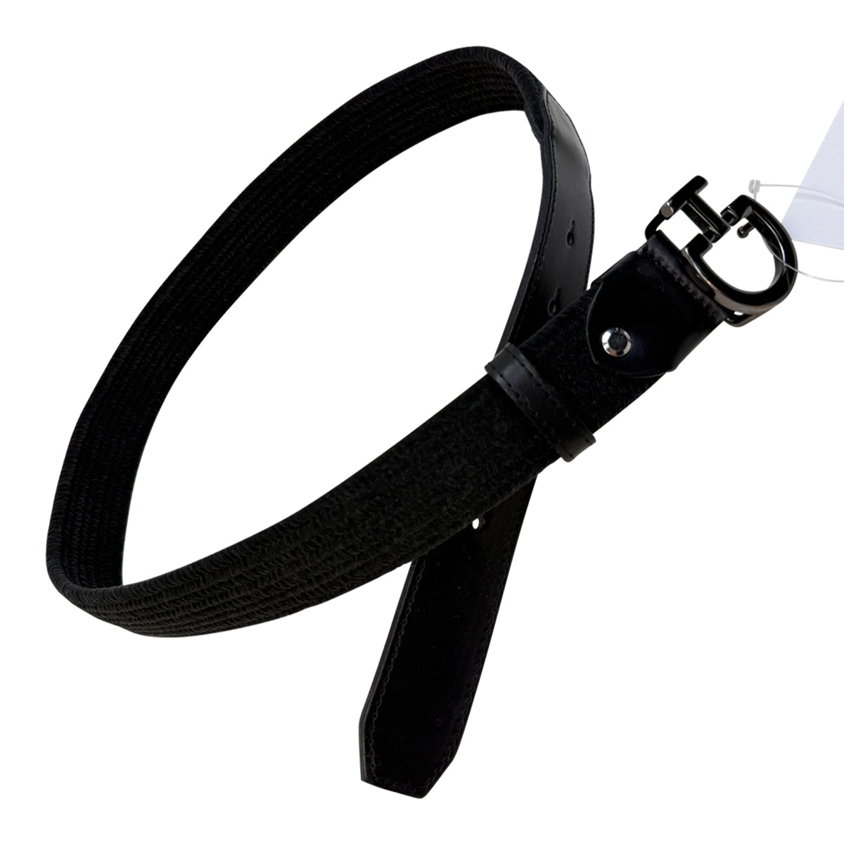 Cavalleria Toscana Elastic Woven Belt in Black