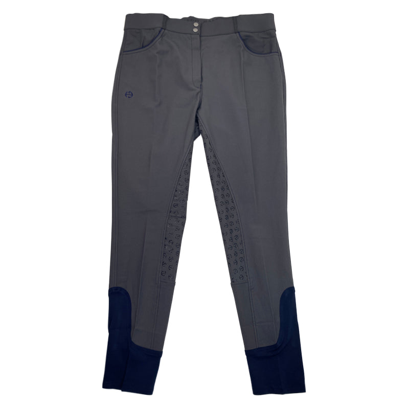 Halter Ego 'Perfection' Full Seat Breeches in Charcoal/Navy35/36