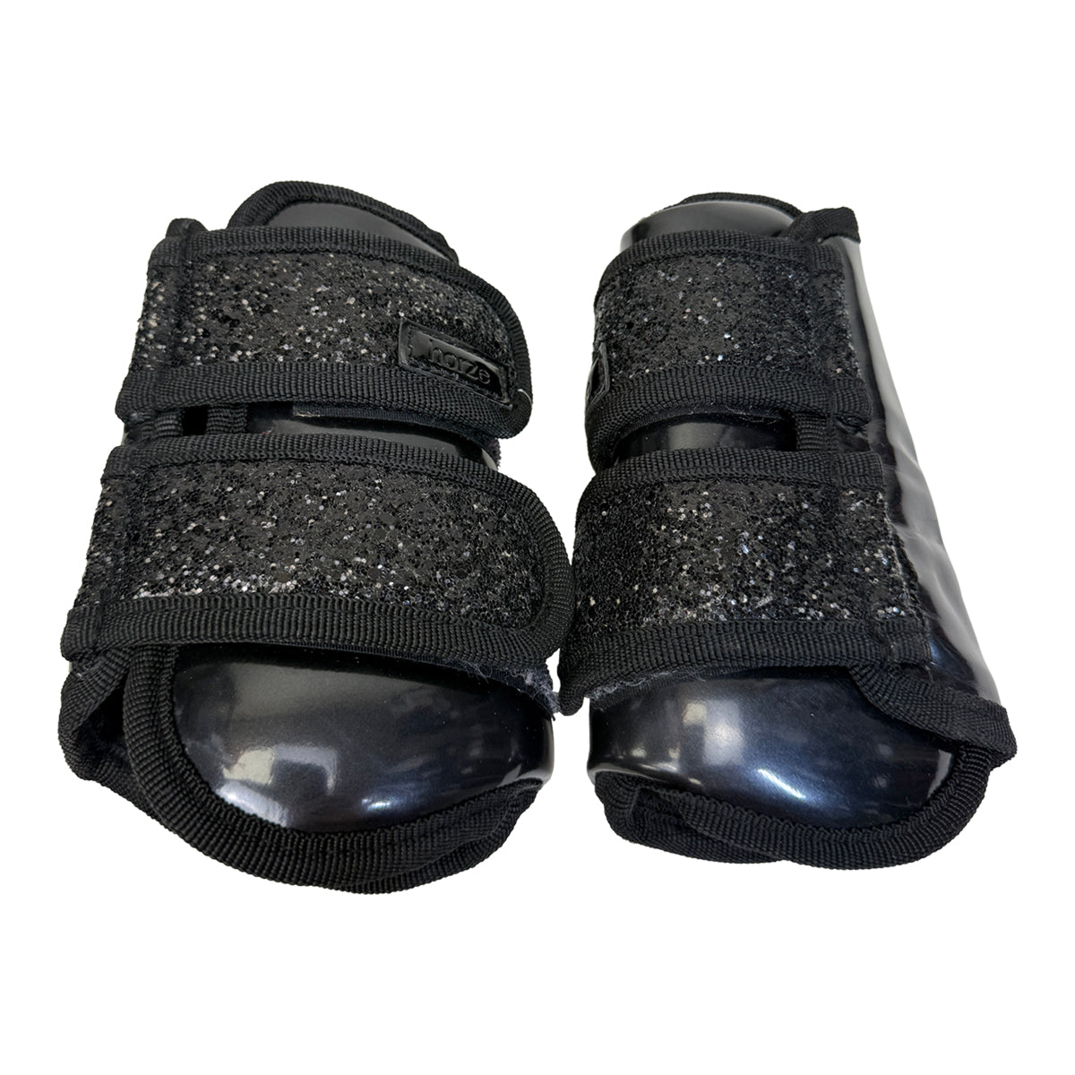 Horze Glitter Brushing Boot Set in Black