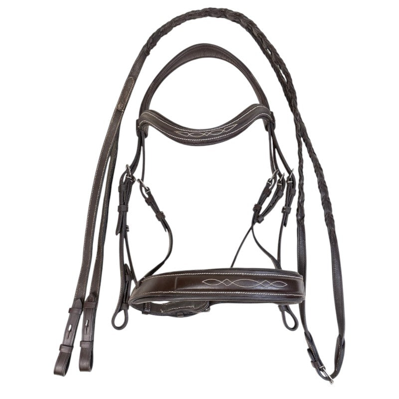Kavalkade Fancy Hunter Bridle &amp; Reins in Brown