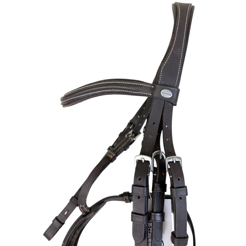 Kavalkade Fancy Hunter Bridle &amp; Reins in Brown