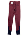 Back of Halter Ego 'Perfection' Full Seat Breeches in Burgundy/Navy