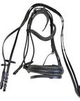 FSS Rolled Comfort Crank Dressage Bridle in Black