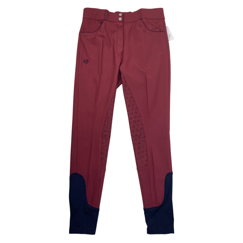 Halter Ego &#39;Perfection&#39; Full Seat Breeches in Burgundy/Navy