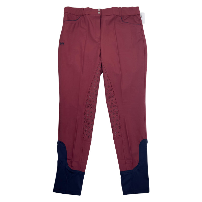 Halter Ego &#39;Perfection&#39; Full Seat Breeches in Burgundy/Navy