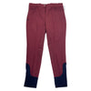 Halter Ego 'Perfection' Breeches in Burgundy/Navy Piping - Women's US 38