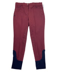 Halter Ego 'Perfection' Breeches in Burgundy/Navy Piping - Women's US 38