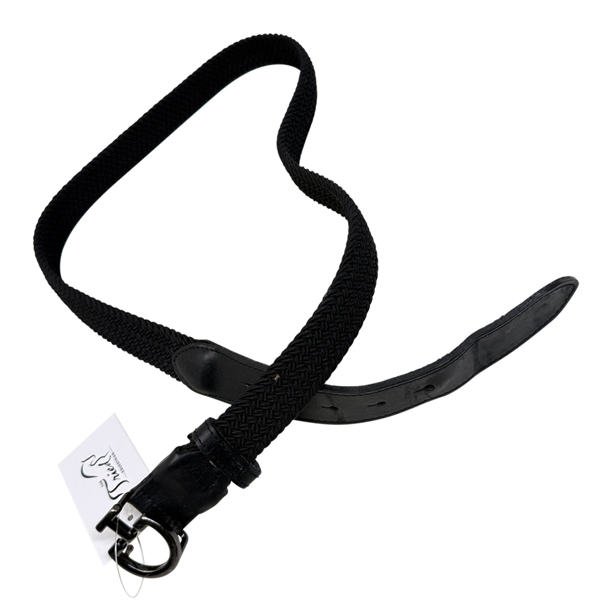 Cavalleria Toscana Braided Elastic Belt in Black