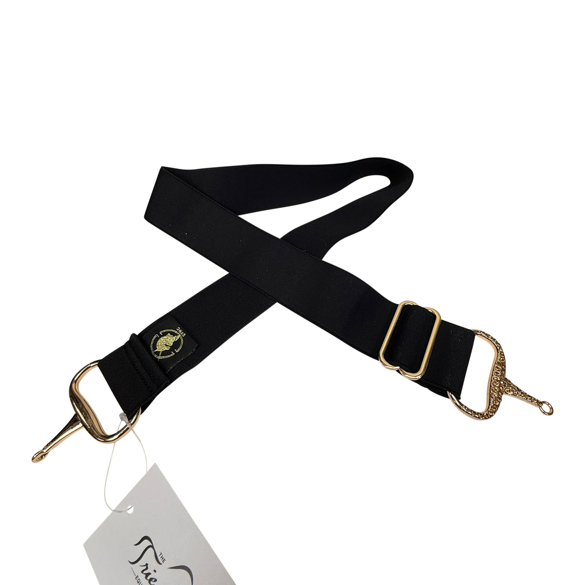 Sync Equestrian Flexibelt in Black/Sparkly Gold Bit