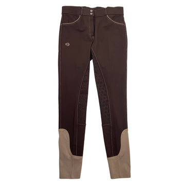 Halter Ego 'Perfection' Full Seat Breeches in Chocolate/Tan