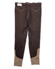 Back of Halter Ego 'Perfection' Full Seat Breeches in Chocolate/Tan