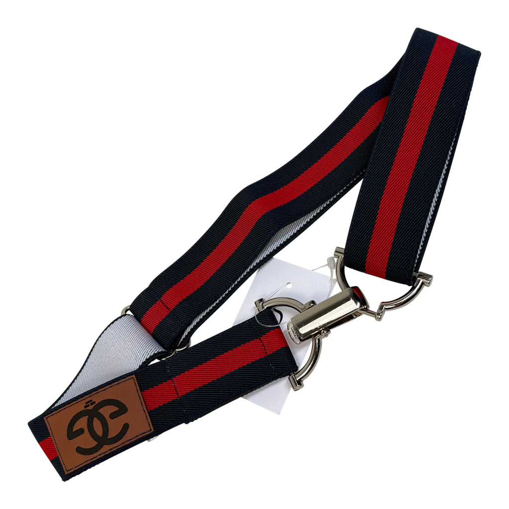 Gee Gee Equine Elastic Belt in Navy/Red - Adjustable