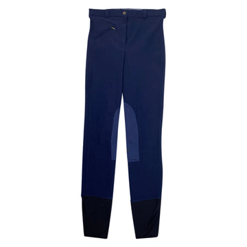 TuffRider Ribb Knee Patch Breech  in Navy