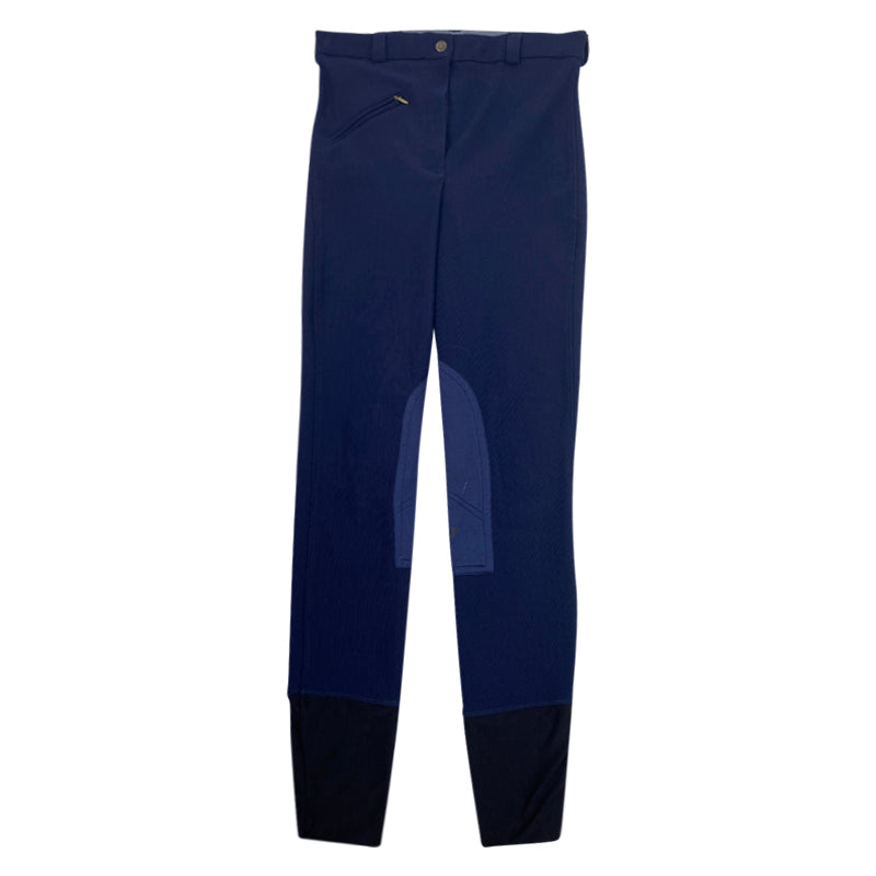 TuffRider Ribb Knee Patch Breech  in Navy