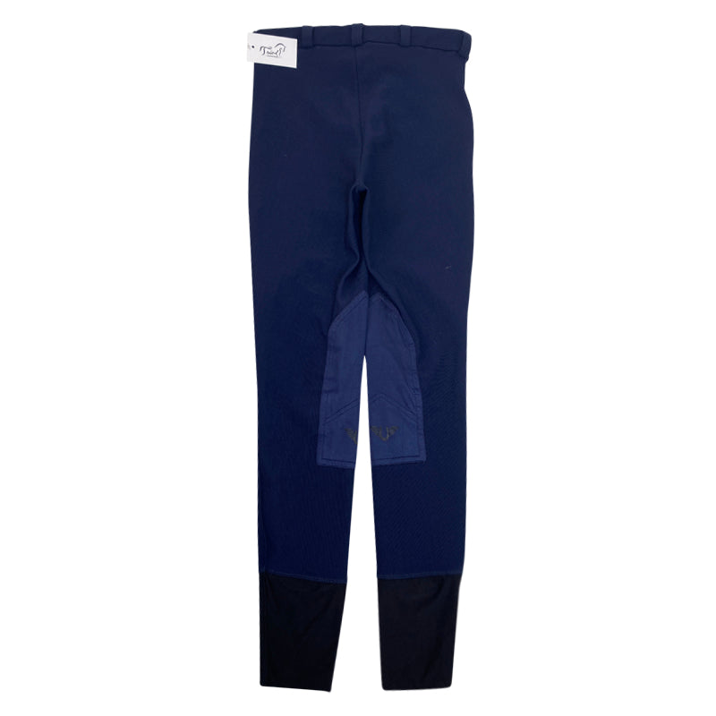 Back of TuffRider Ribb Knee Patch Breech  in Navy