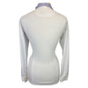 Beacon Hill Talent Yarn Show Shirt in White/Purple Plaid - Women's Medium