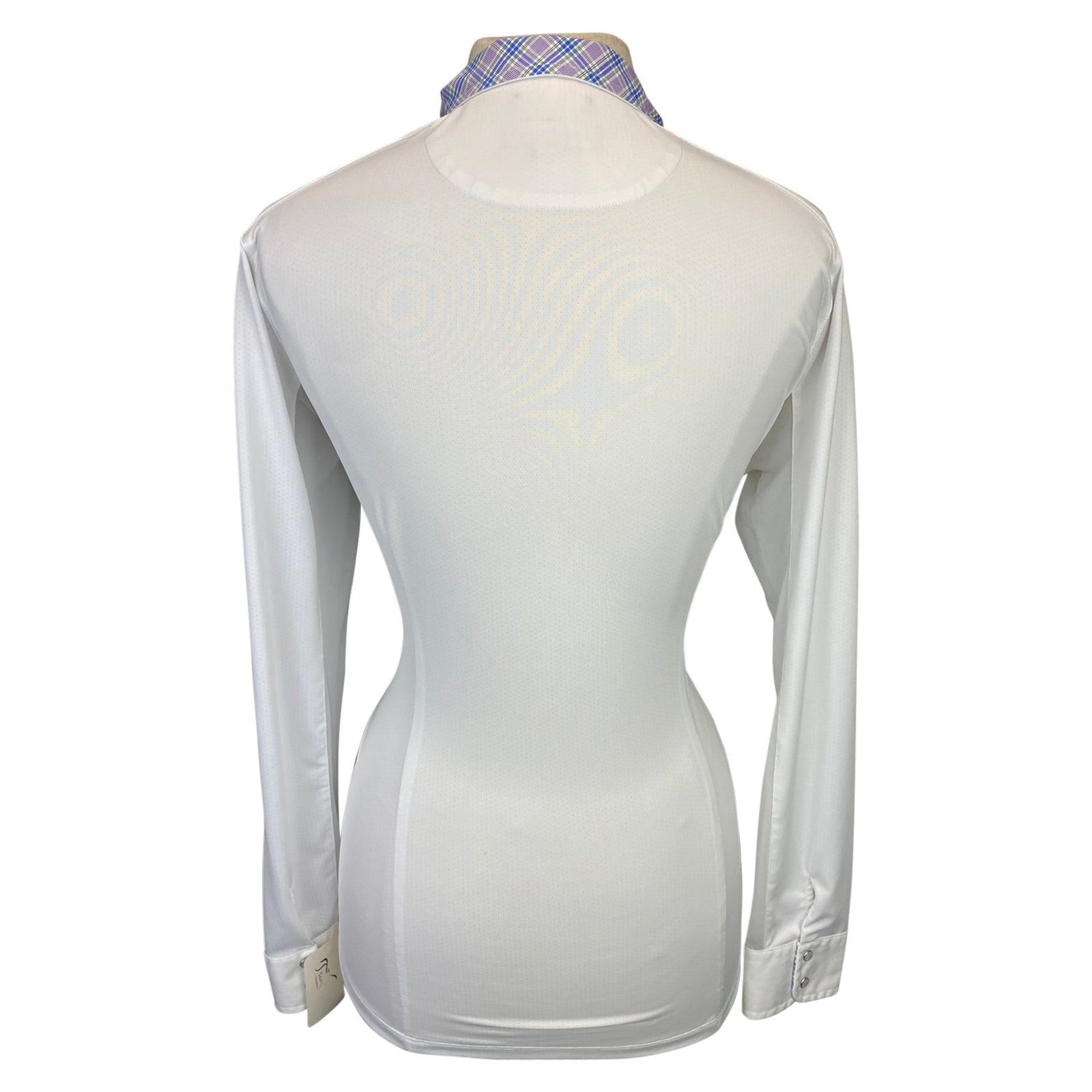 Beacon Hill Talent Yarn Show Shirt in White/Purple Plaid - Women's Medium