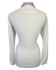 Beacon Hill Talent Yarn Show Shirt in White/Purple Plaid - Women's Medium