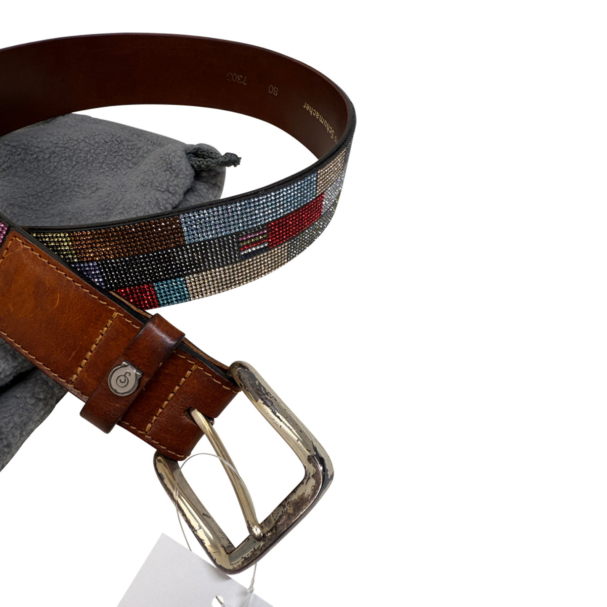 Otto Schumacher 'Finest' Crystal Belt in Brown/Multi Crystals